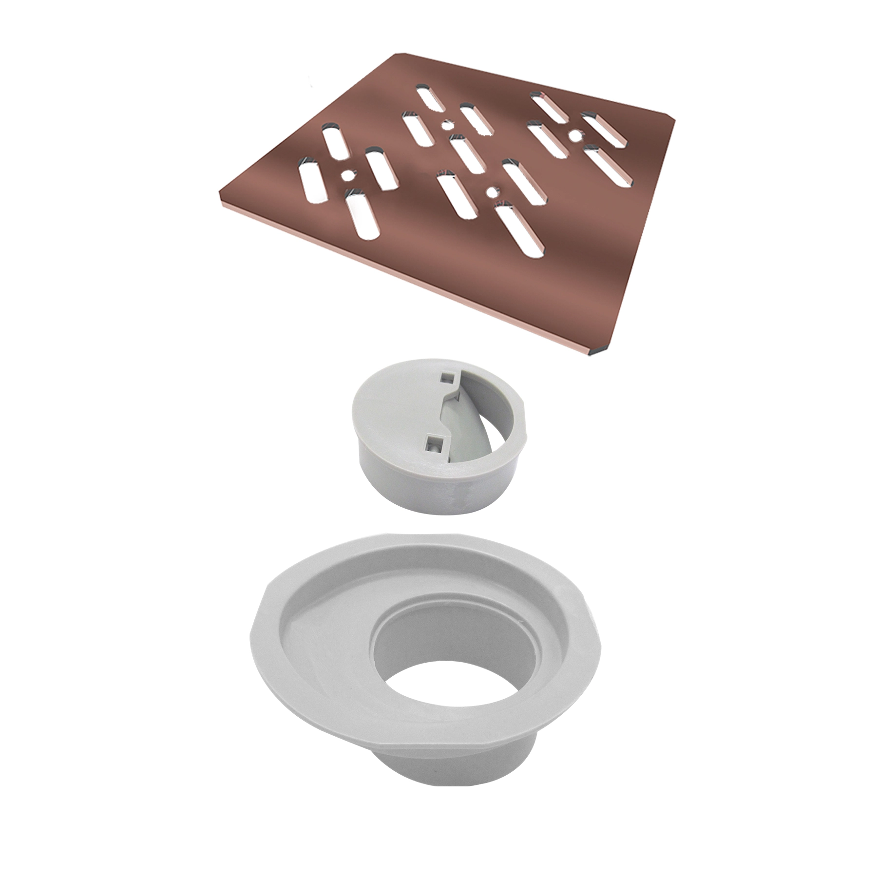 Ralo Quadrado Inox 304 Pequeno Cobre Rose Novii