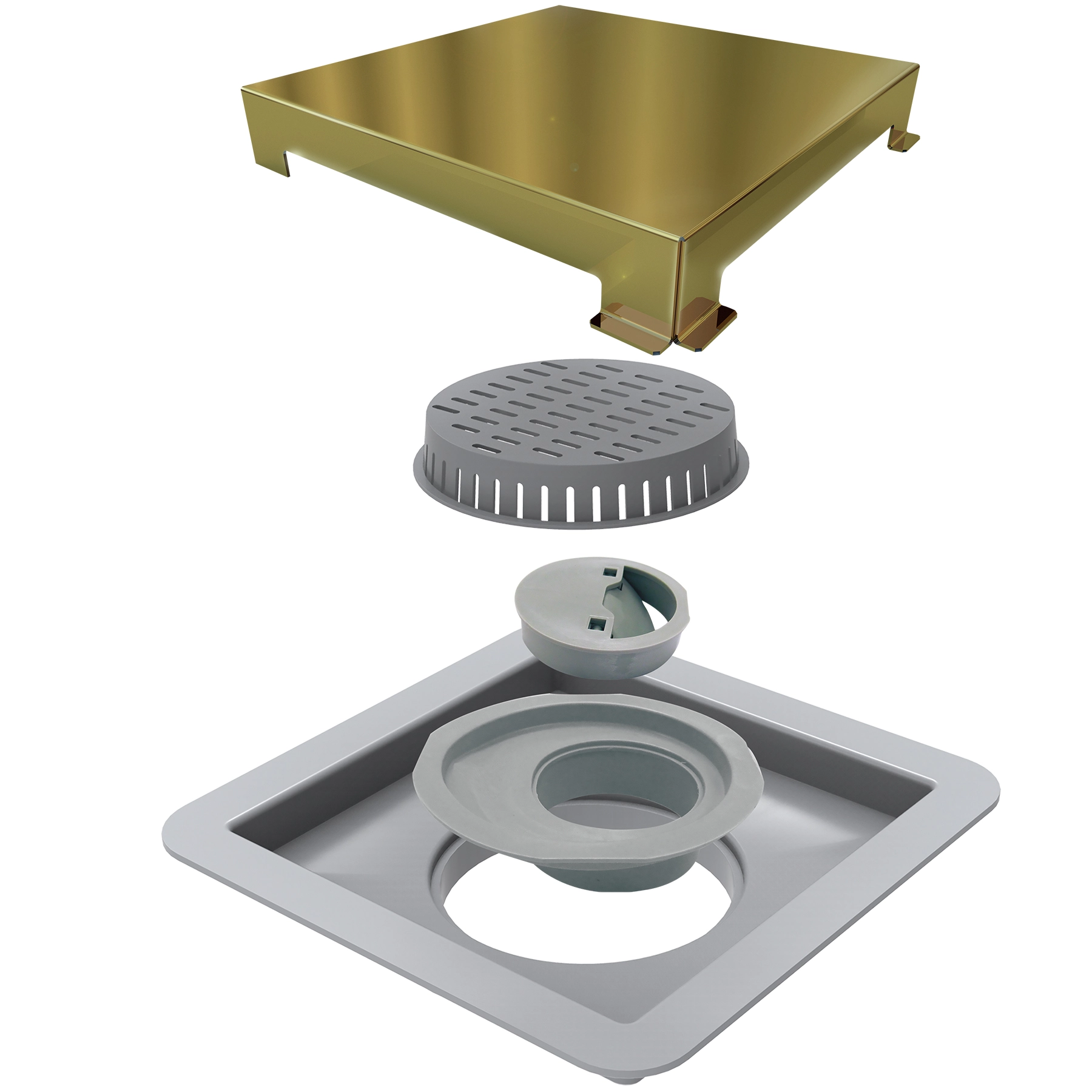 Ralo Quadrado Inox 304 Grande Gold Elleve