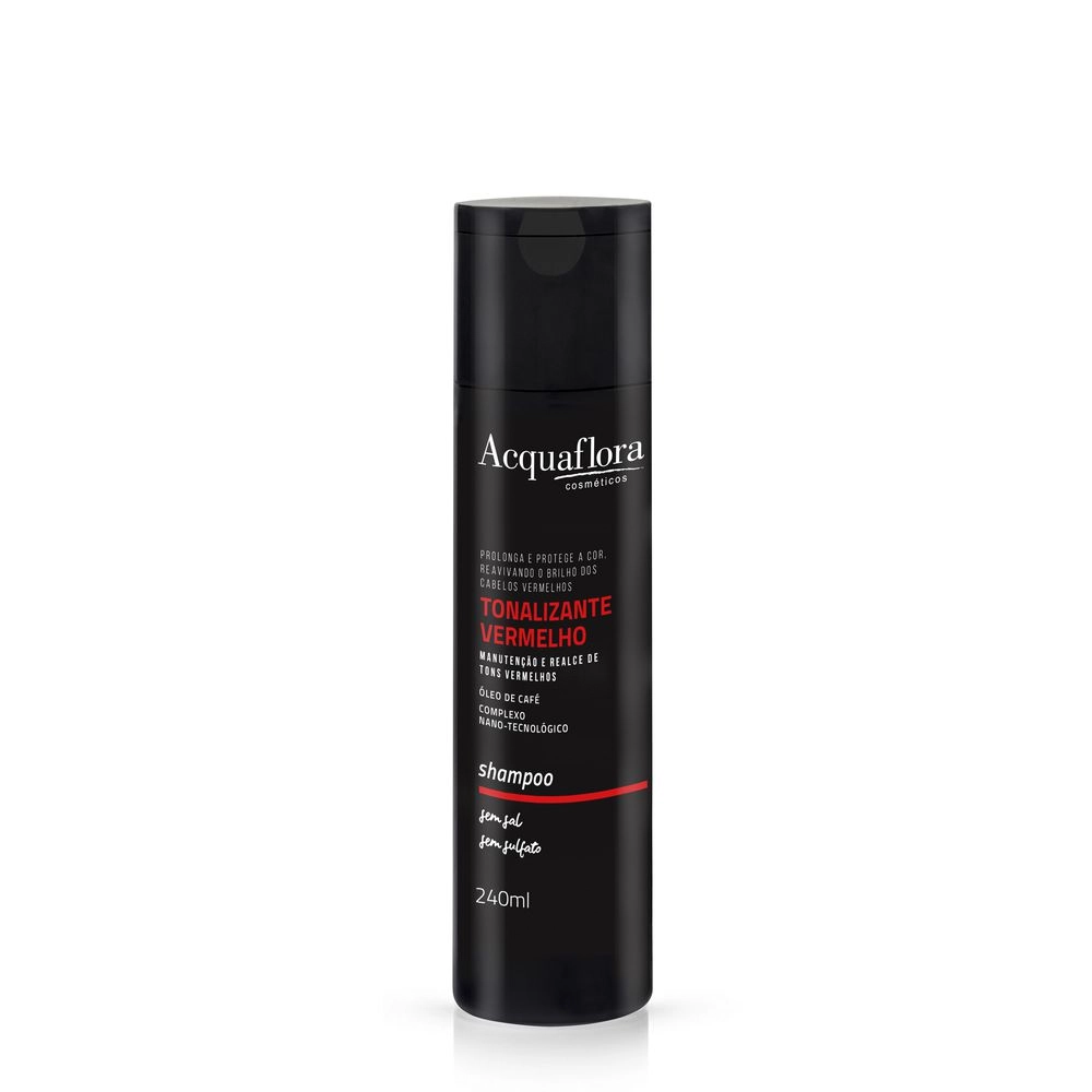 Shampoo Acquaflora Tonalizante Vermelho - 240ml