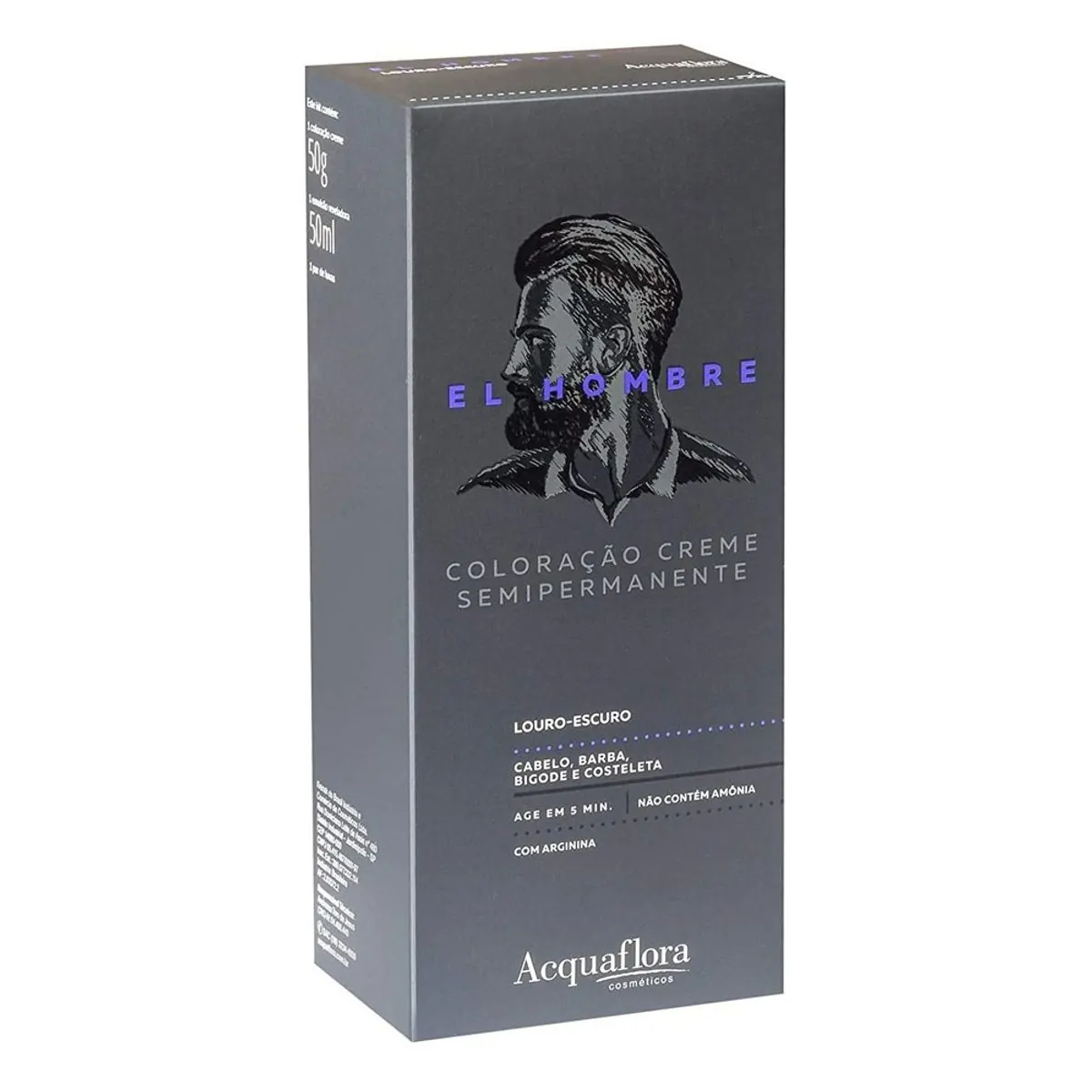 Coloracao Kit Permanente Acqua Flora Louro Escuro El Hombre 1un