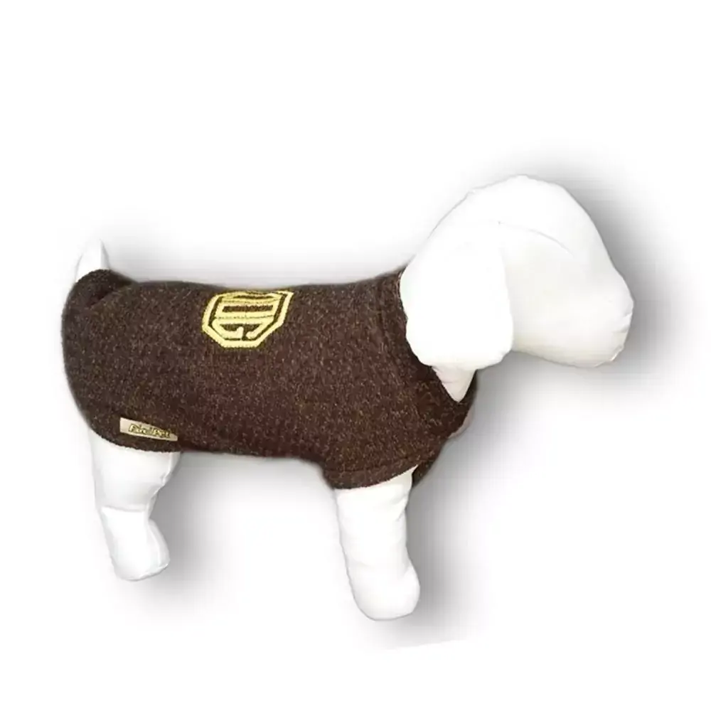 Blusa Canelada Marrom Fábrica Pet Tamanho 20