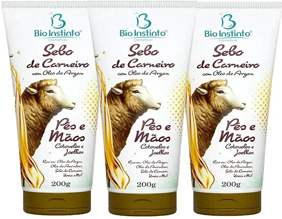 Sebo De Carneiro Bio Instinto Pes E Maos 200g .