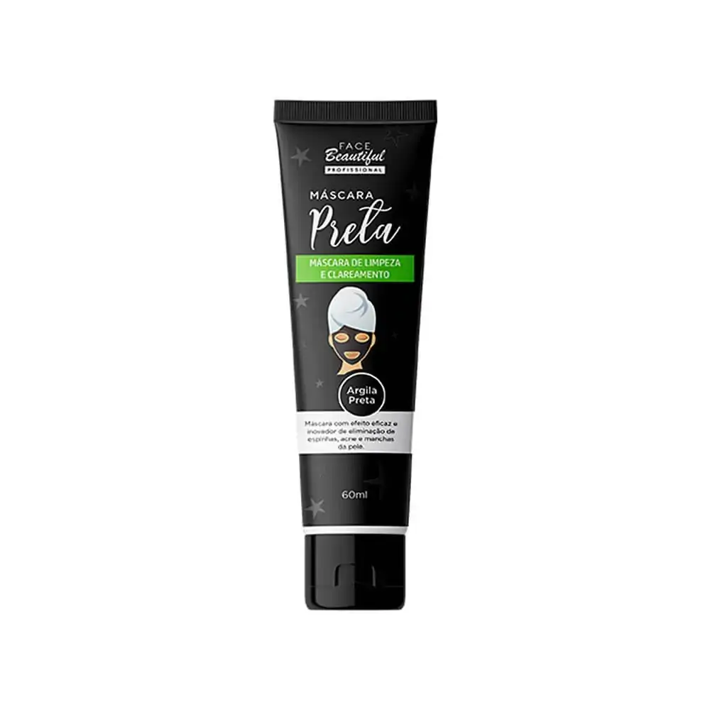 Mascara De Limpeza Face Beautiful 60ml. Preta