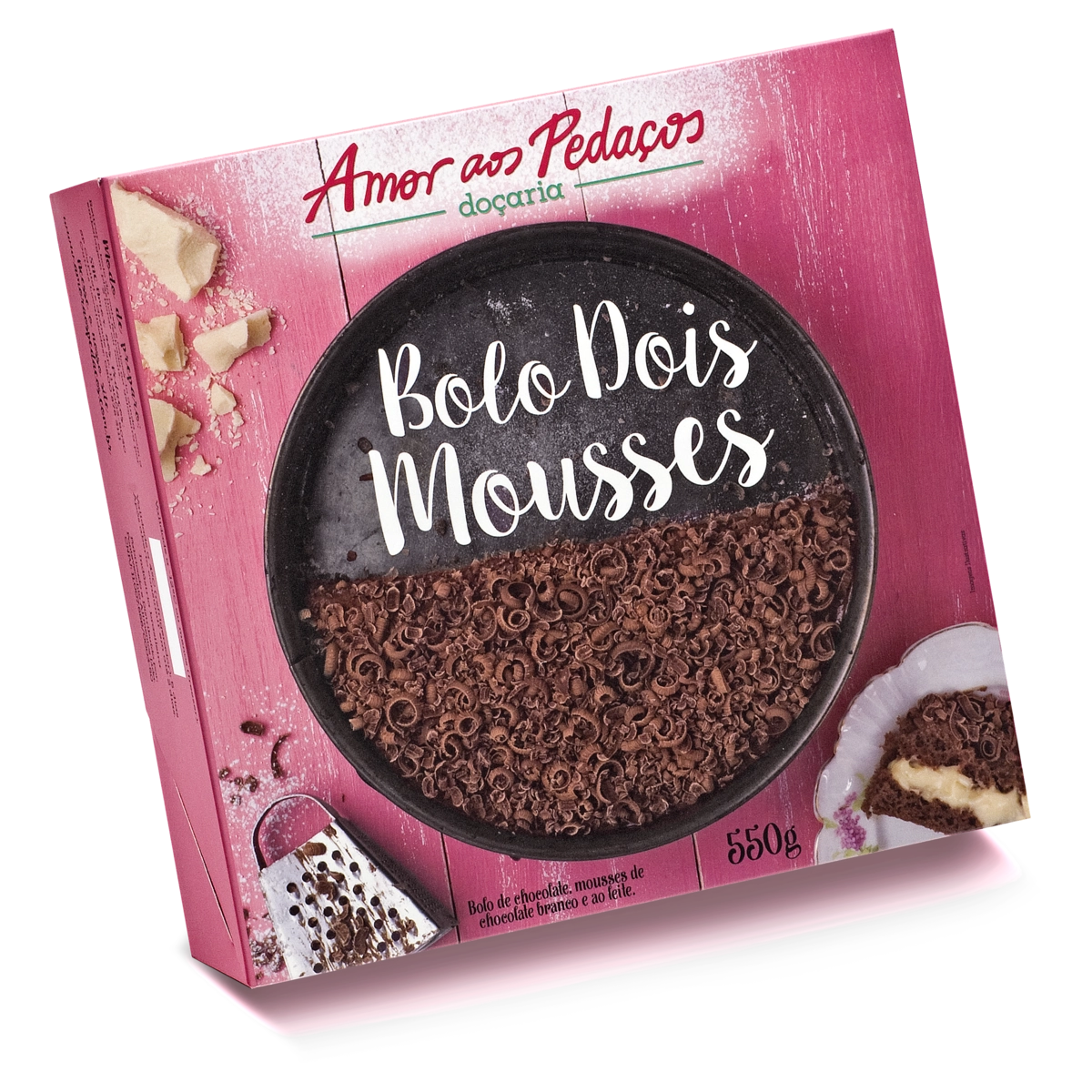 Bolo Congelado Dois Mousses Amor Aos Pedaços Caixa 550g