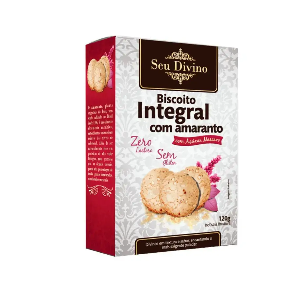 Bicoito Int C/ Amaranto 120g S/ Gl Lact Cx8