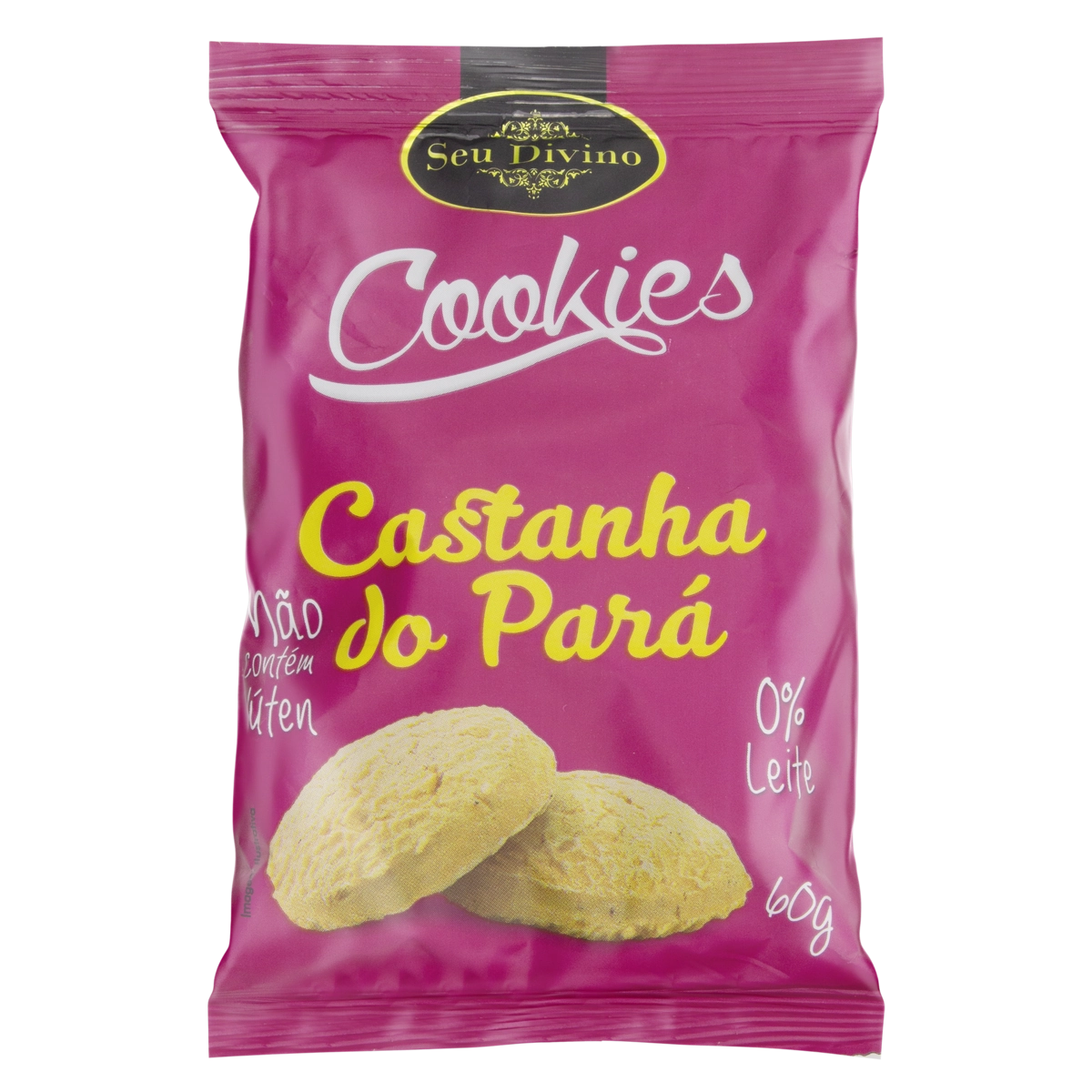 Biscoito Cookie Castanha Do Pará Sem Glúten Seu Divino Pacote 60g