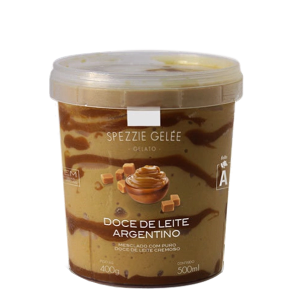 Sorvete Sabor Doce De Leite Argentino Spezzie Gelée 500ml