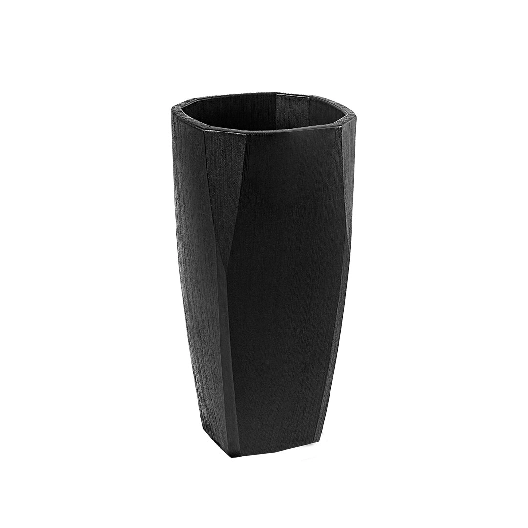 Vaso Capitolio Riscato Preto Solido 34x80 10165136 Floridis