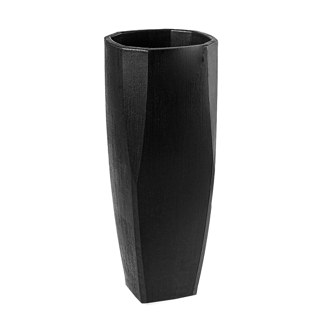 Vaso Capitolio Riscato Preto Solido 34x100 10165141 Floridis