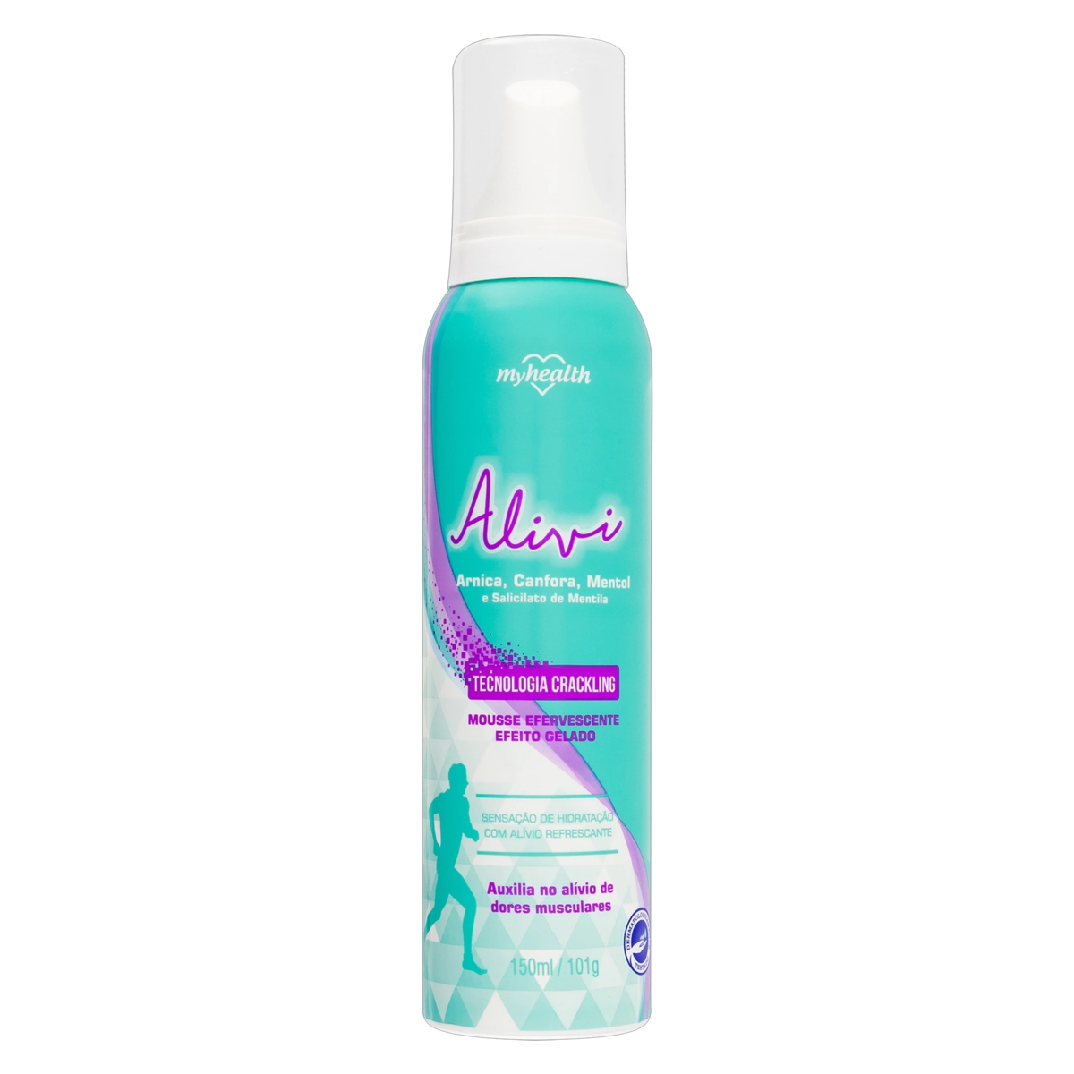 Mousse Efervescente Efeito Gelado Spray Myhealth Alivi Frasco 150ml