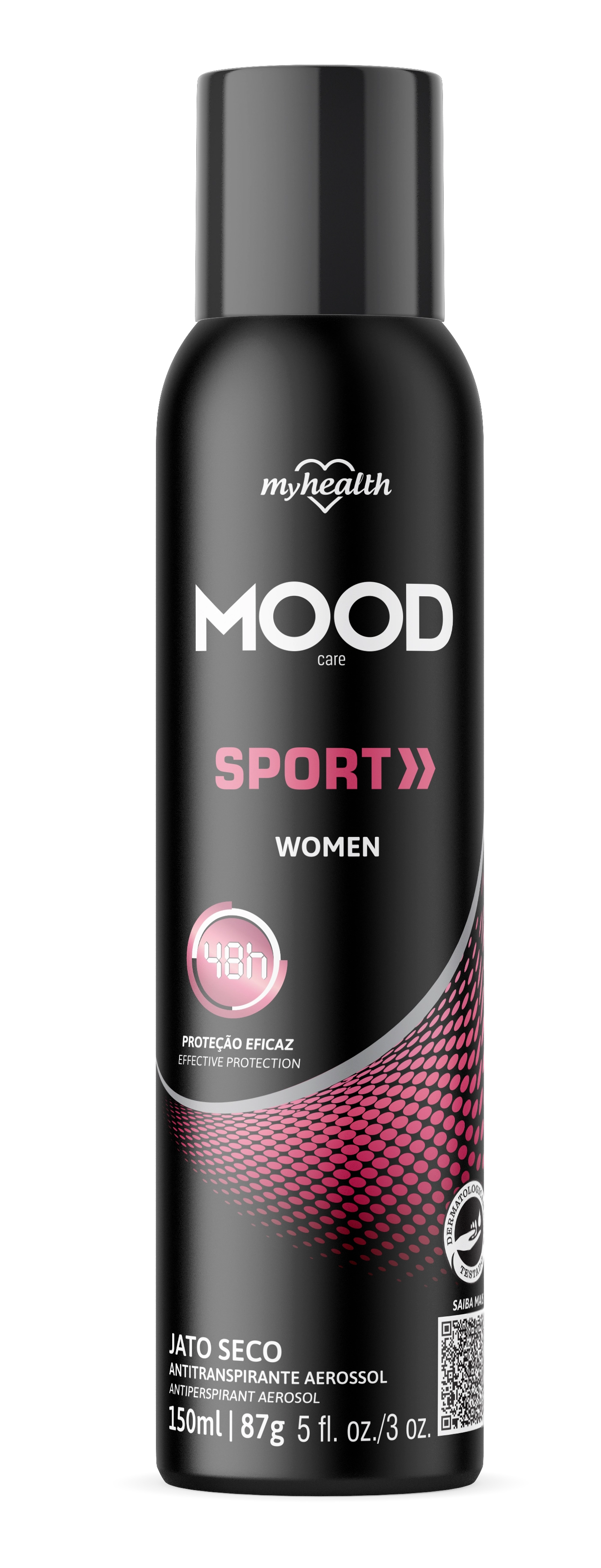 Antitranspirante Aerossol Jato Seco Feminino MyHealth Mood Care Sport 150ml