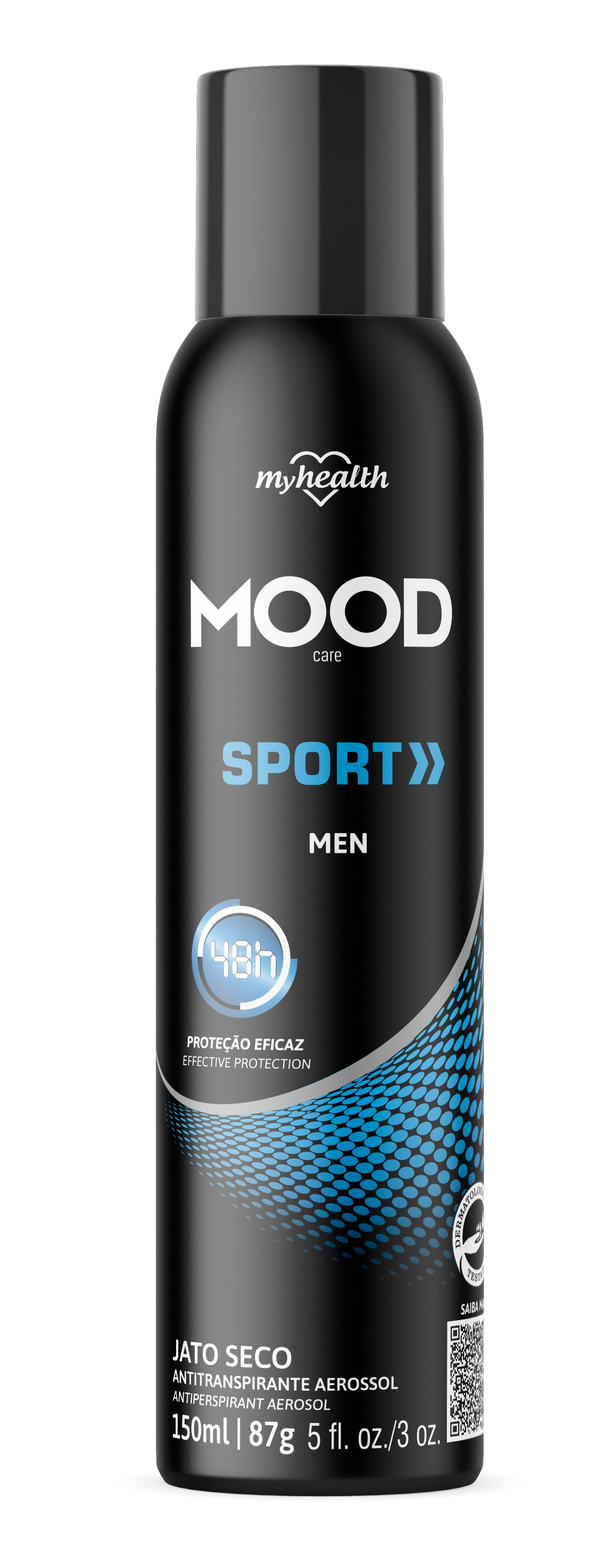 Antitranspirante Aerossol Jato Seco Masculino MyHealth Mood Care Sport 150ml
