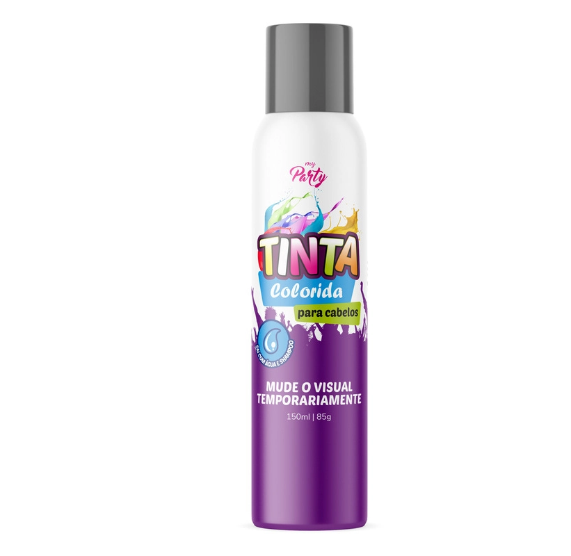Tinta My Party Cabelo Prata 150ml Ae2600081 Mundial Prime