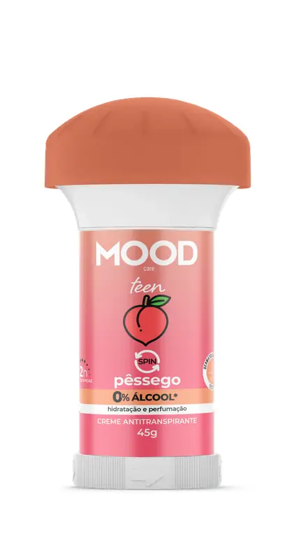 33072010 Desodorante Mood Teen Creme Spin Pessego 45g