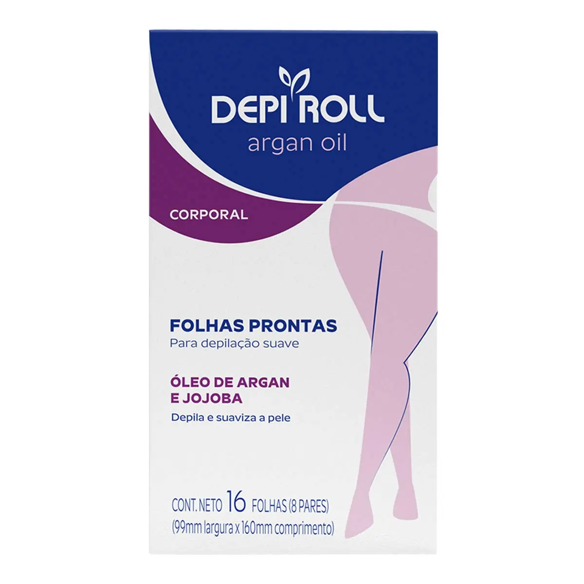 Folhas Para Depilação Corporal óleo De Argan E Jojoba Depi Roll Argan Oil 16 Unidades