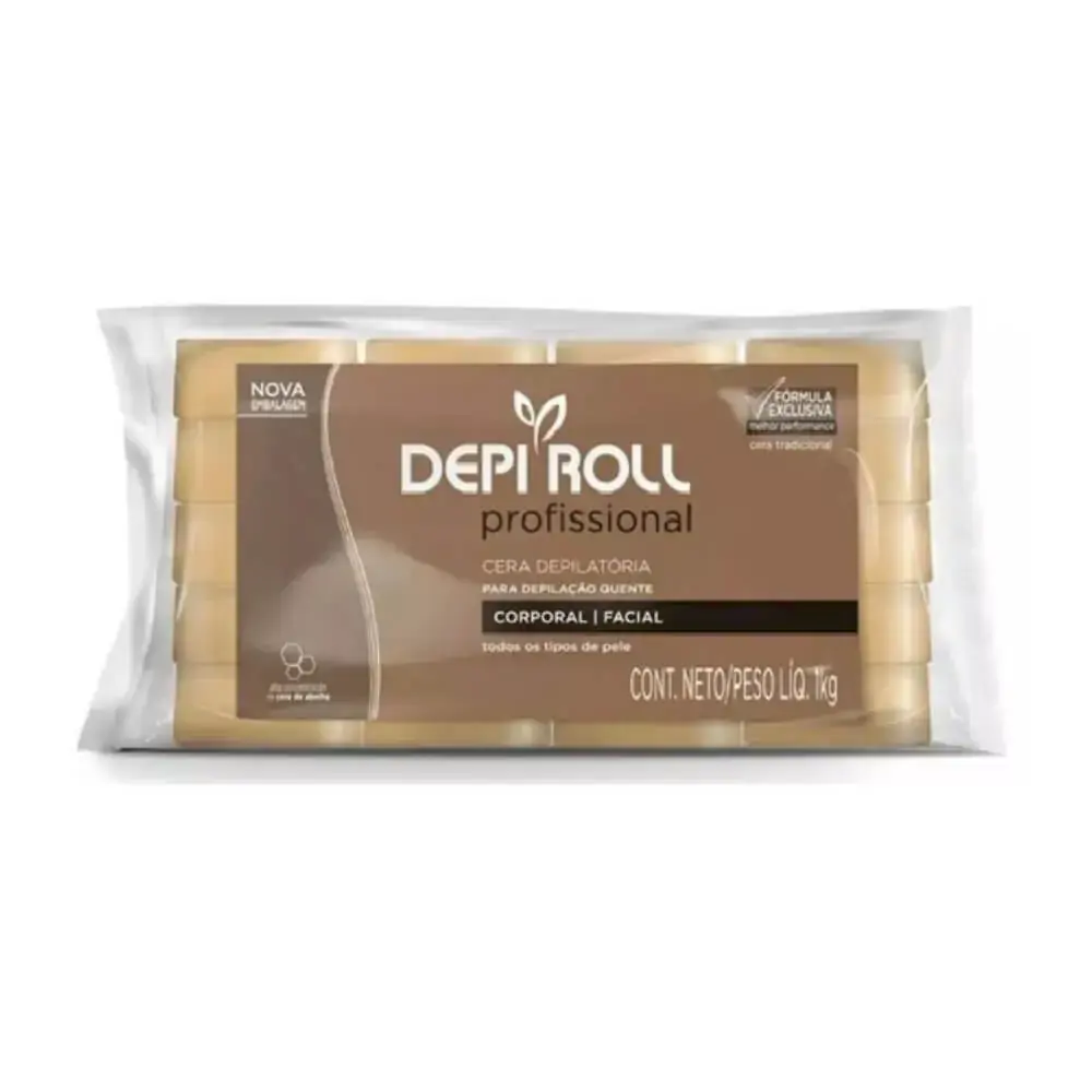 Cera Depilatória Quente Em Blocos Tradicional Depi Roll 1Kg