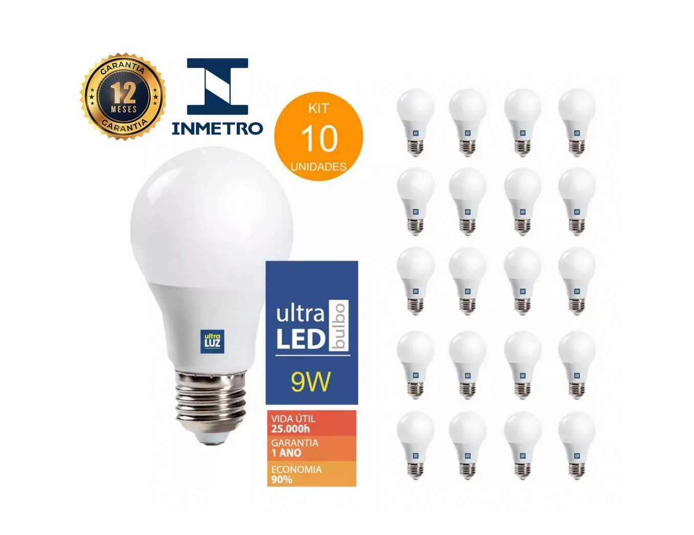 Lampada Ultra Luz Ultraled 9w