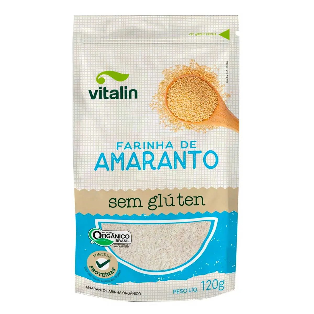 Farinha de Amaranto Orgânico Vitalin 120g
