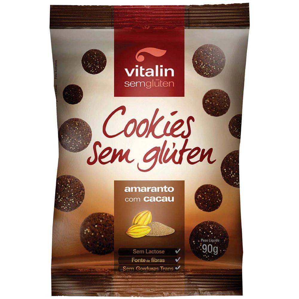 Cookies Amaranto Com Cacau Integral Vitalin 90g