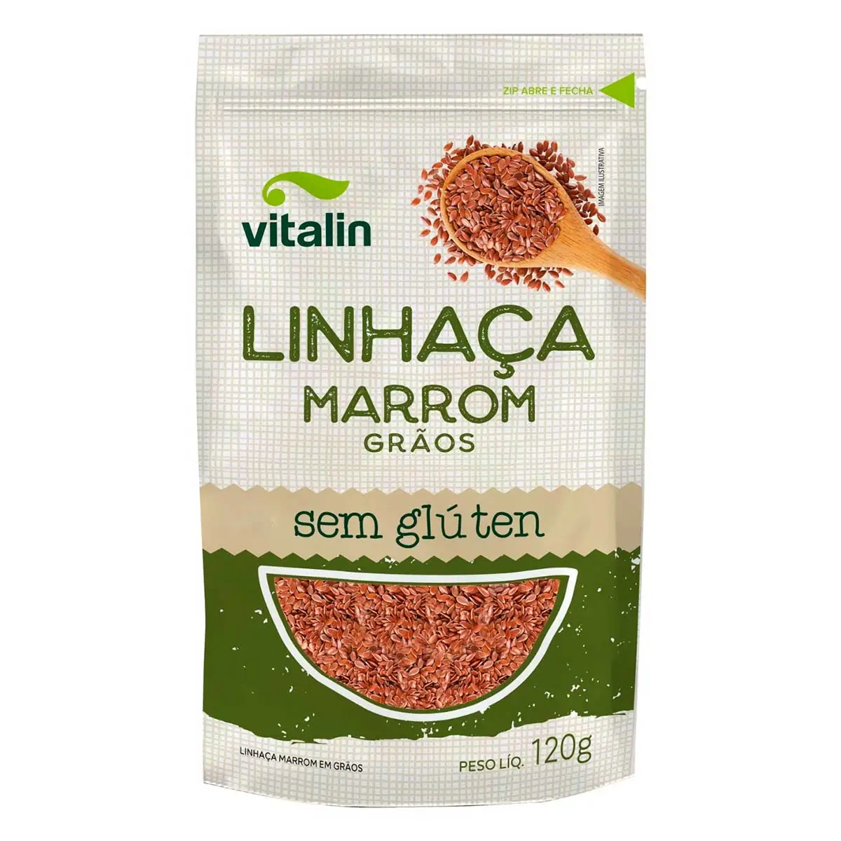 Linhaça Marrom Integral Vitalin 120g