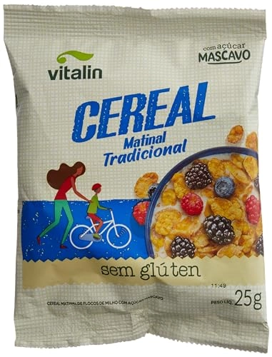 Cereal Matinal Com Açúcar Mascavo Tradicional Zero Lactose Vitalin Pacote 25g