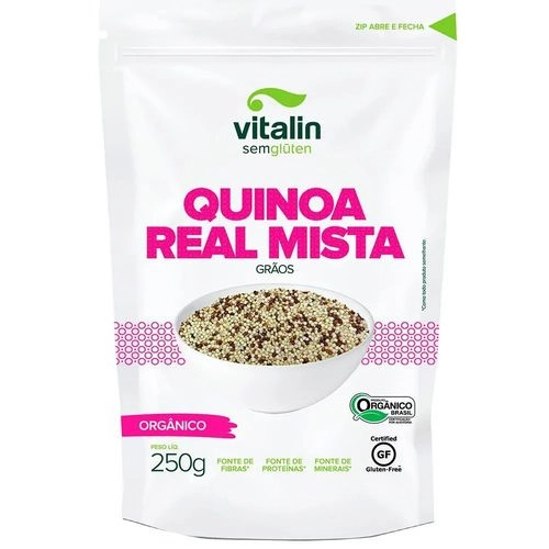 Quinoa Mista Em Grãos Integral Orgânico Vitalin Pouch 200g