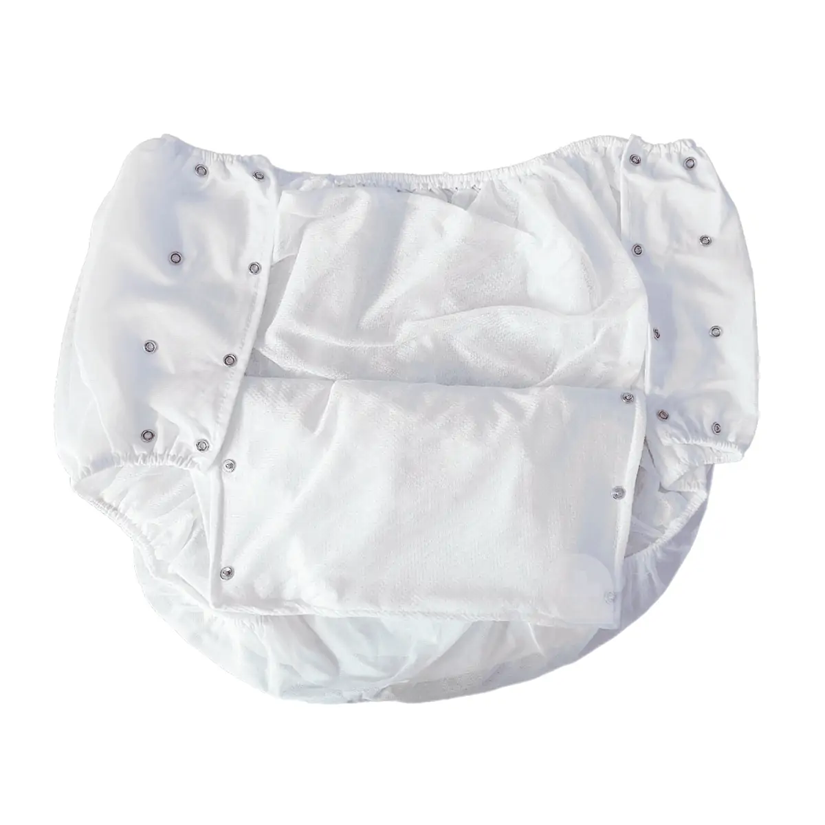 Calça Plástica Branca Com Botão Luxo Senior Care - Tamanho P