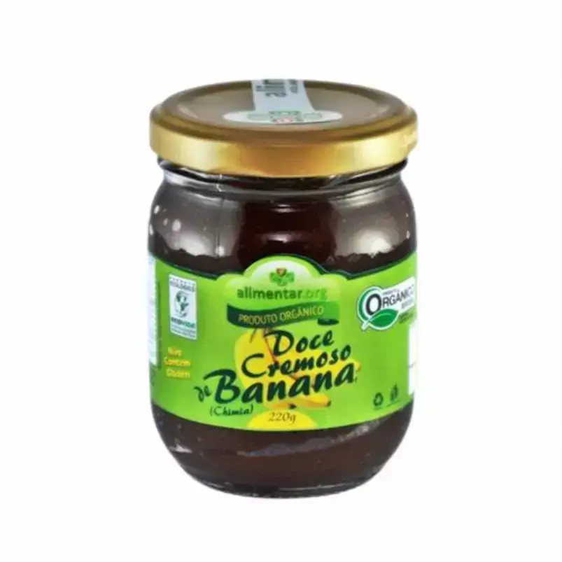 Doce Cremoso de Banana Zero Açúcar Orgânico Alimentar 220g