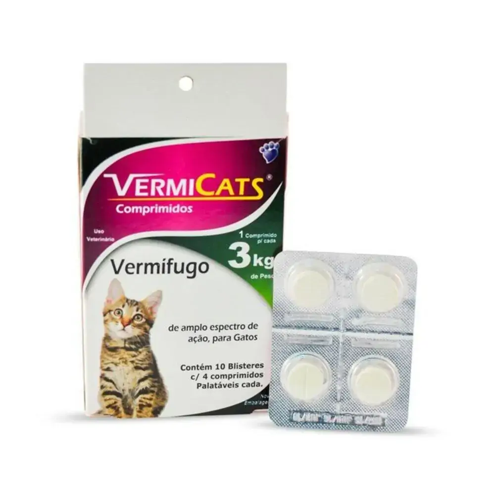 Vermicat 3 Kg Com 4 Comprimidos