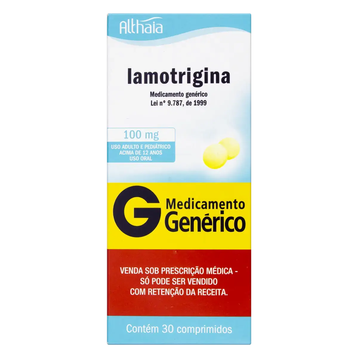 Iamotrigina 100mg Althaia Caixa 30 Comprimidos