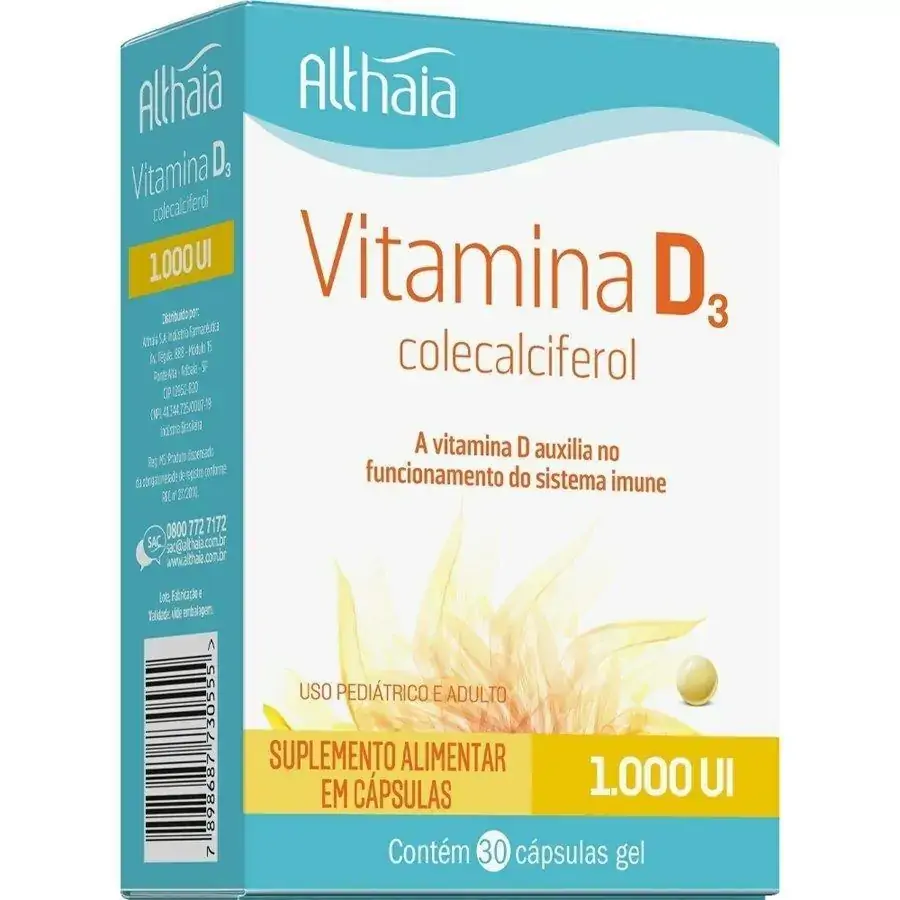 Vitamina D3 1000ui Cx 30 Cap