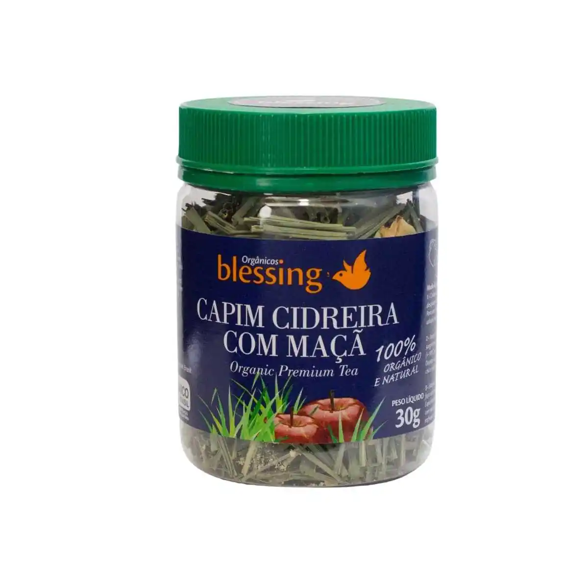 Chá Capim Cidreira Orgânico com Maçã Orgânica Blessing 30gr