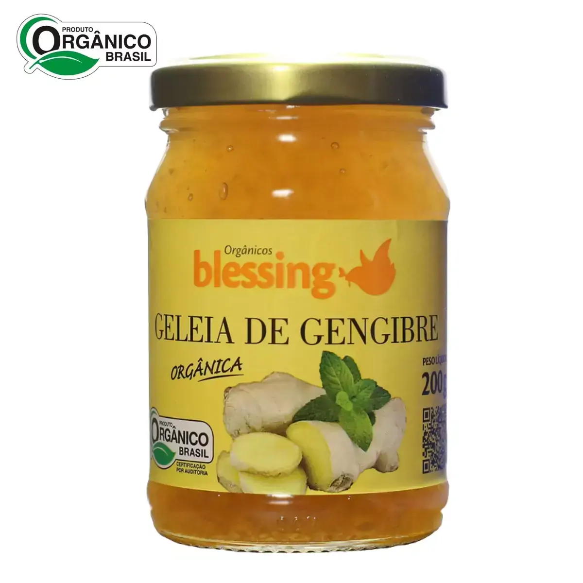 Geleia de Gengibre Orgânica Pura Blessing 200 gramas