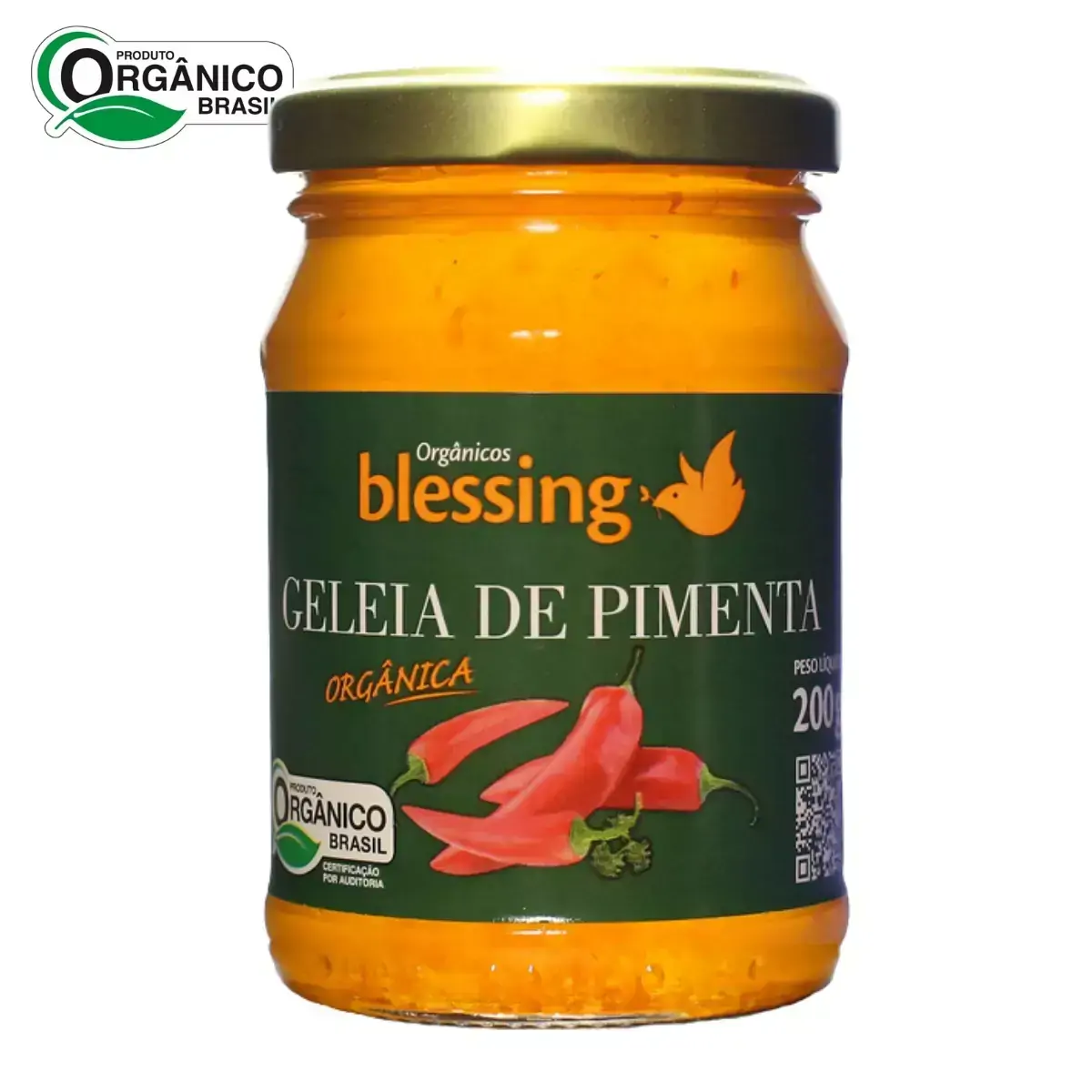 Geleia de Pimenta Orgânica Pura Blessing 200 gramas