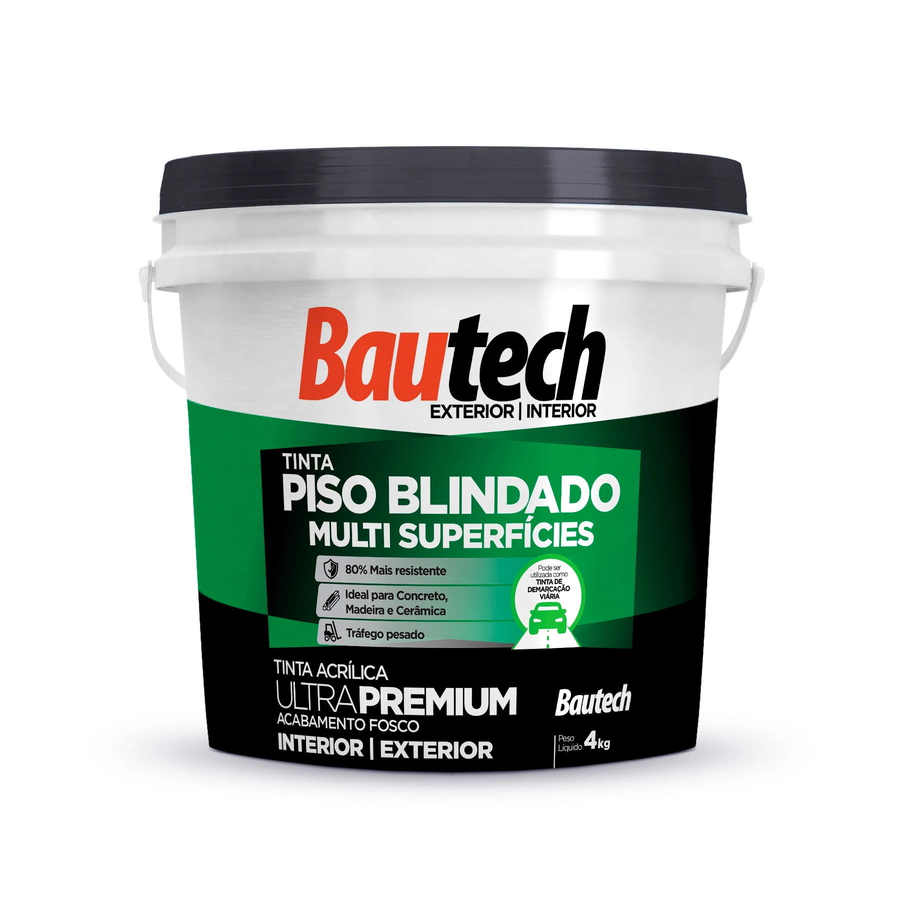 Tinta Acrílica Piso Premium Bautech Verde 4kg