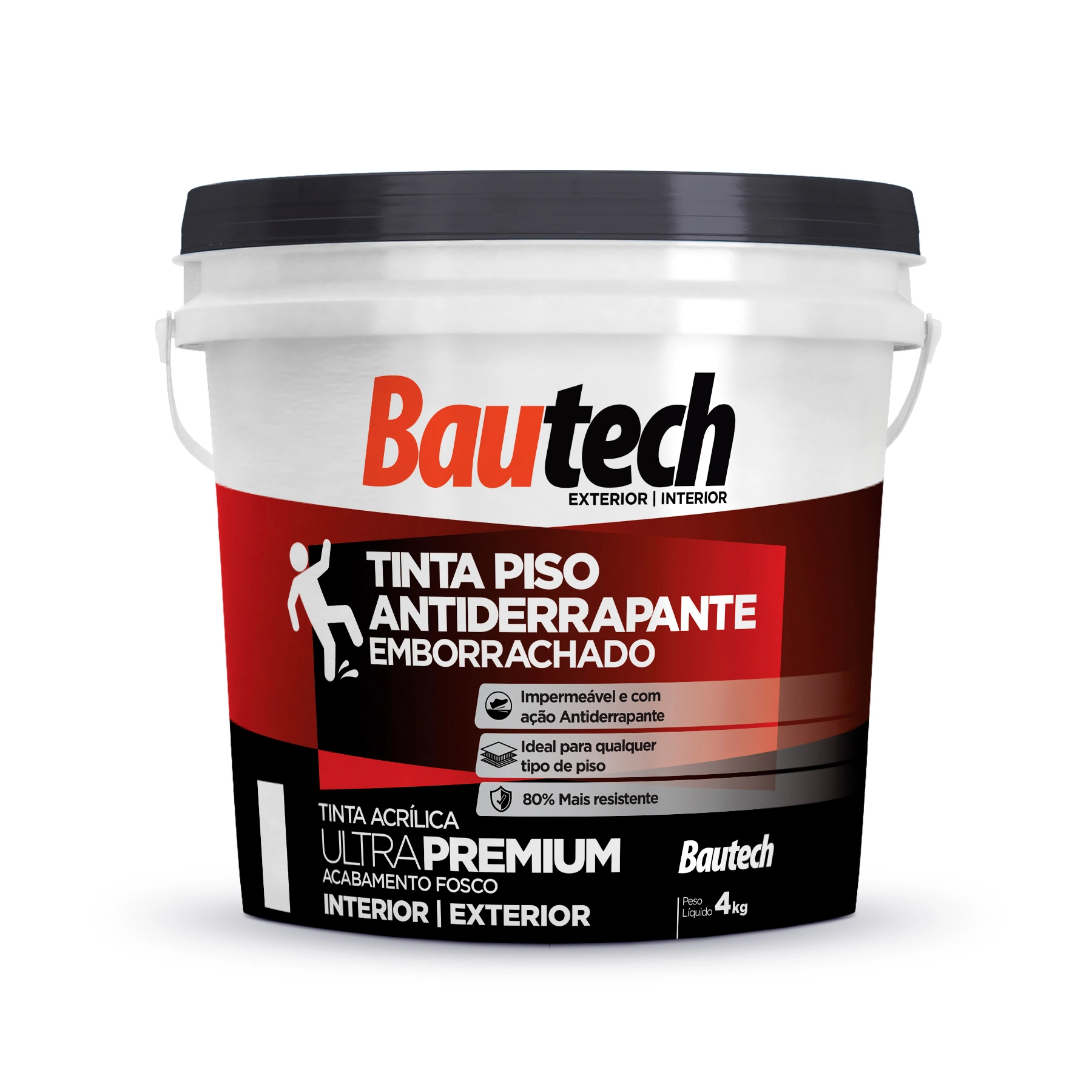 Tinta Acrílica Piso Premium Bautech Platina 4kg