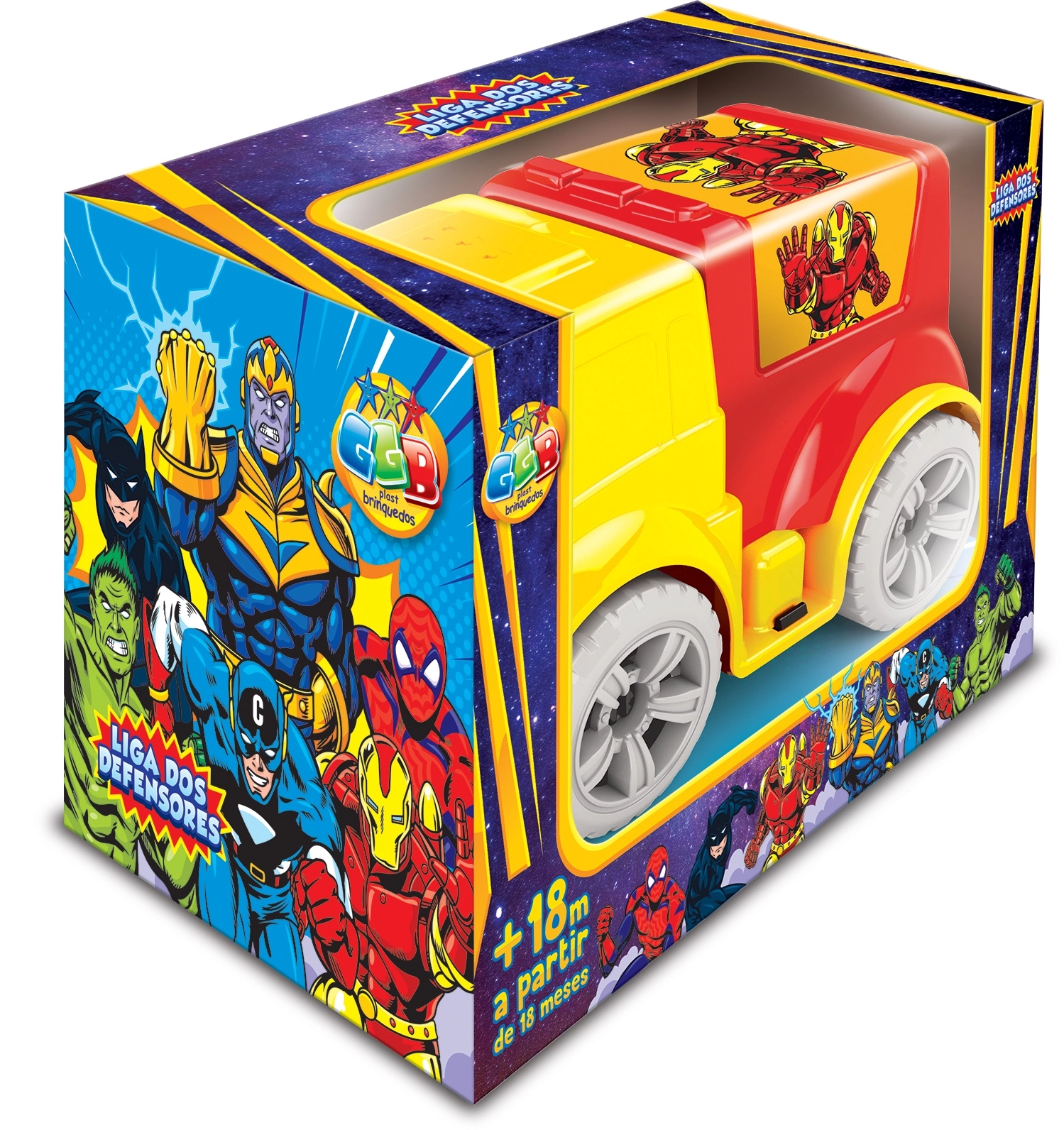 Carrinho Mini Defensor Amarelo Ii Plastico 16cm