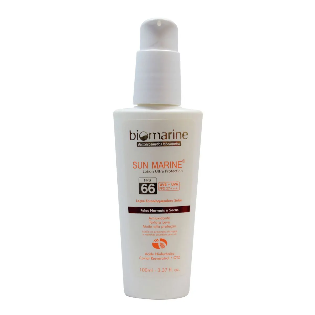 Biomarine Protetor Solar Tratamento Sun Marine FPS 66 Antienvelhecimento 100ml