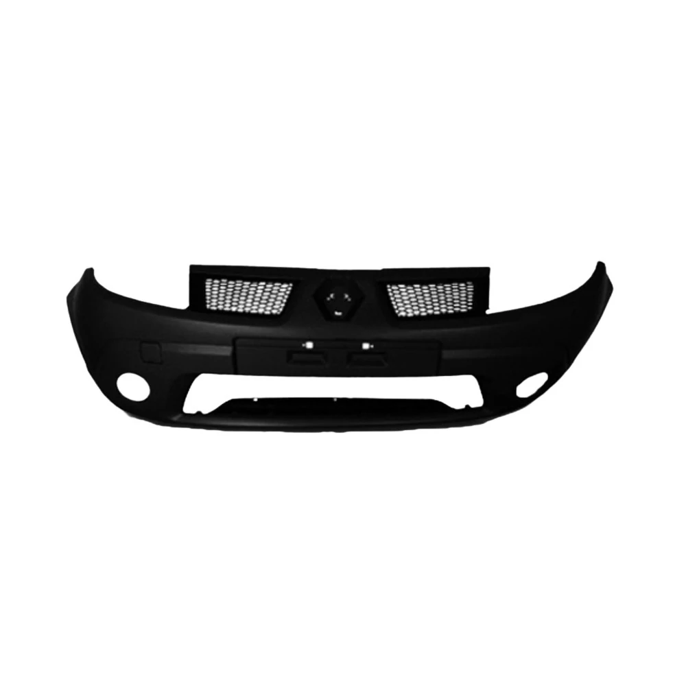 Para-choque Dianteiro RENAULT SANDERO Preto Liso com Furo MIlha - LUMAX 10RN0629