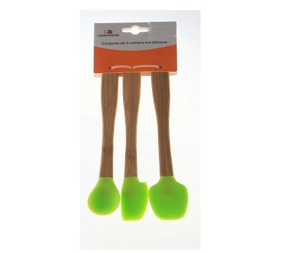 Kit C/3 Colheres Casa Ambiente Silicone
