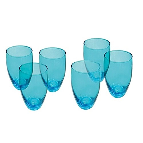 Jg.c/6 Copos Casa Ambiente 550ml Bahamas Azul