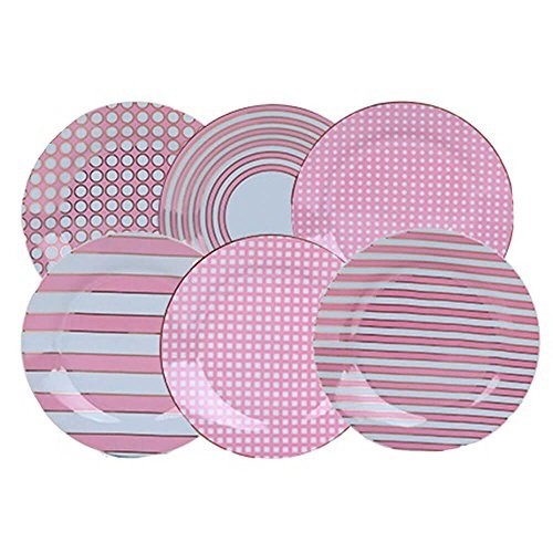 Jg.c/6 Pratos Sobr.casa Ambiente Rosa