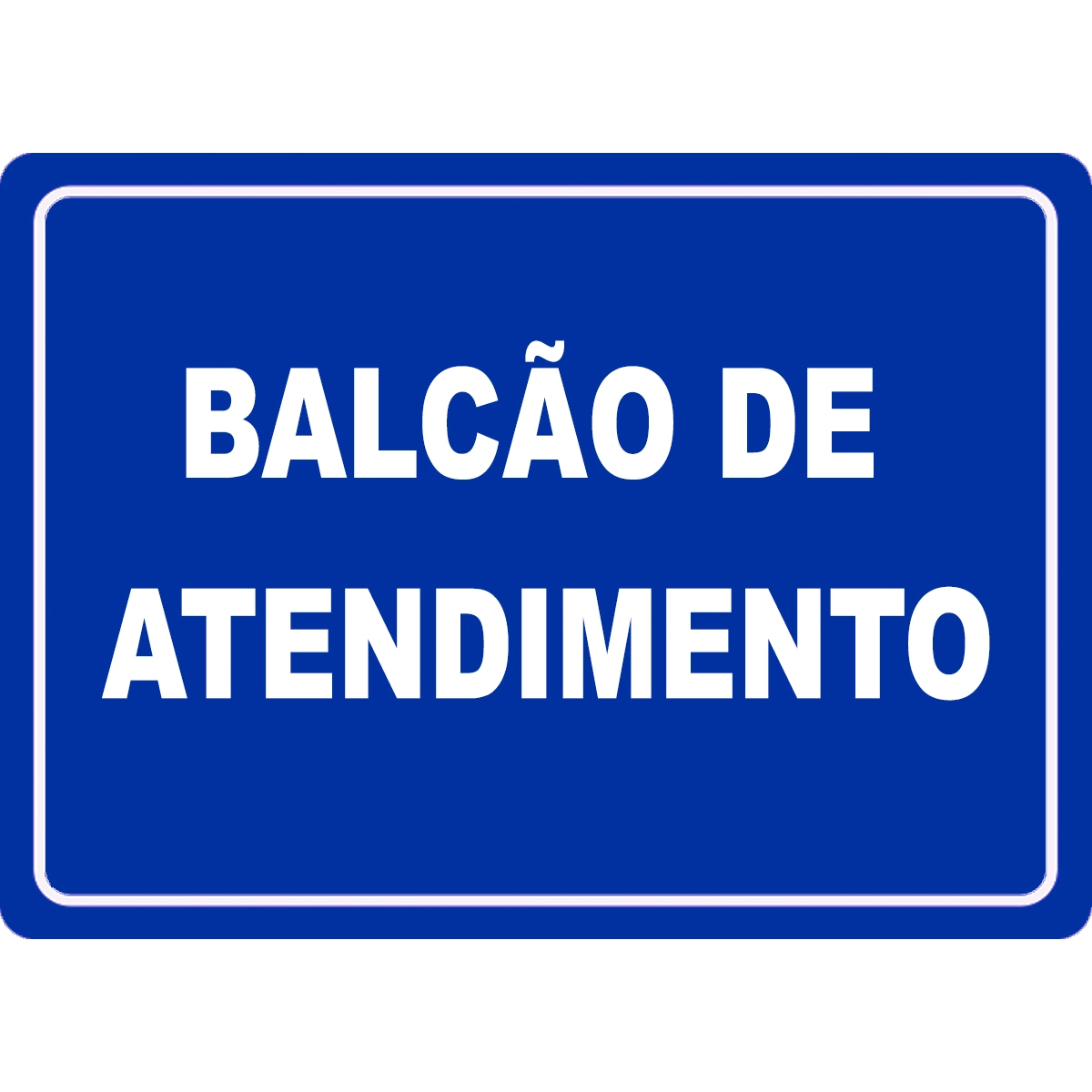 Placa Aviso Sinalização Balcão De Atendimento 30cmx20cm Pvc
