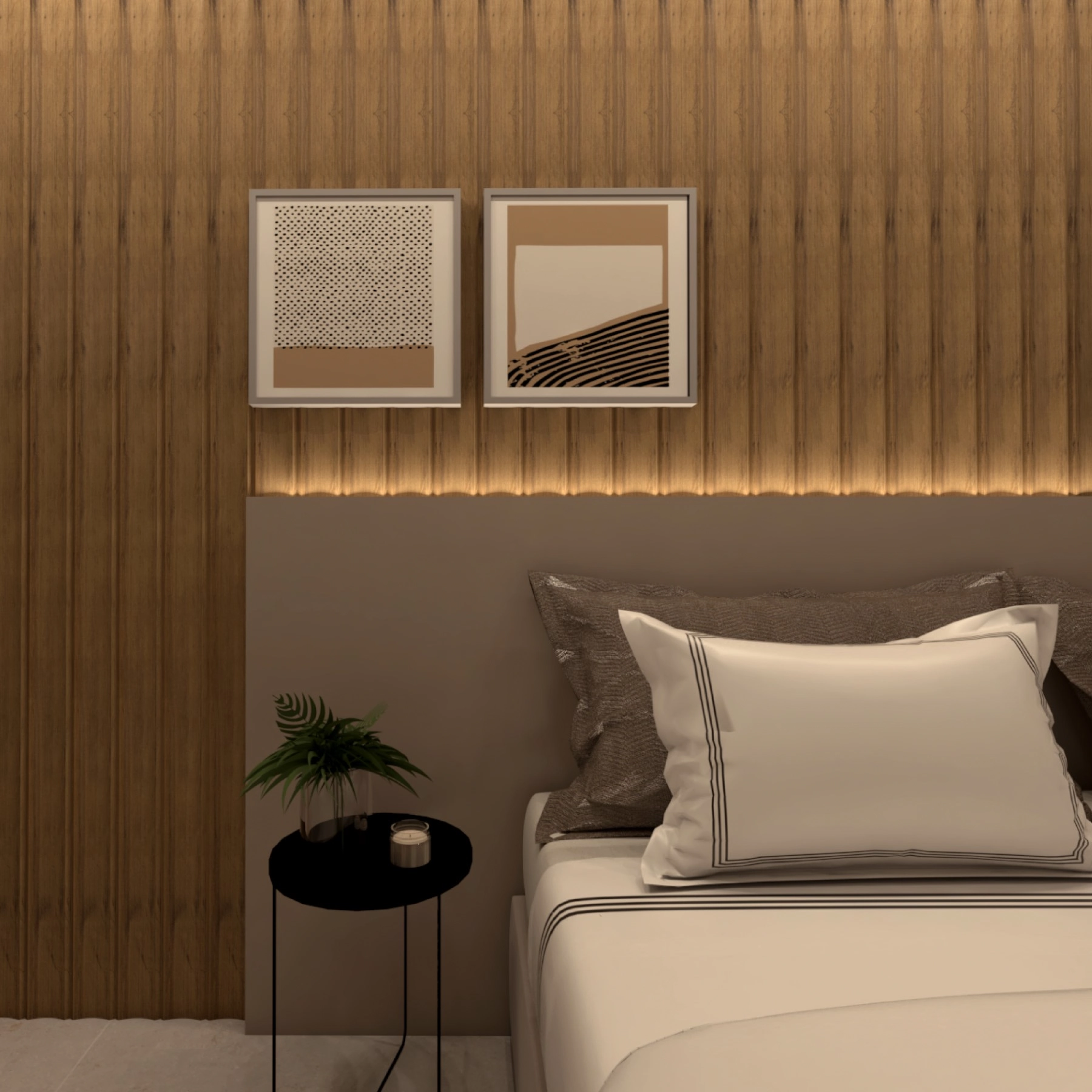 Painel Ripado de Madeira Pinus 1,2mm Carvalho York 10,5x270cm Wave Mature 2 Peças