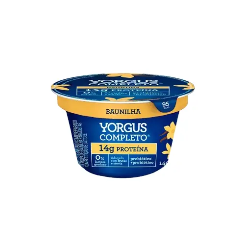 Iogurte Desnatado Baunilha Zero Lactose Yorgus Completo Pote 140g