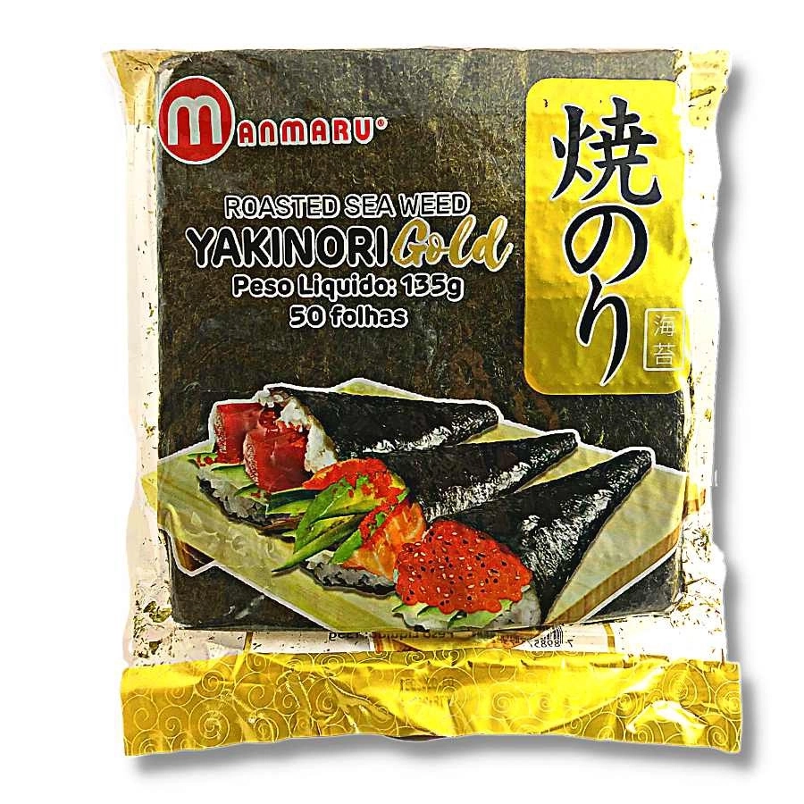 Alga Marinha Yakinori Gold 135g 50folhas Darumaya
