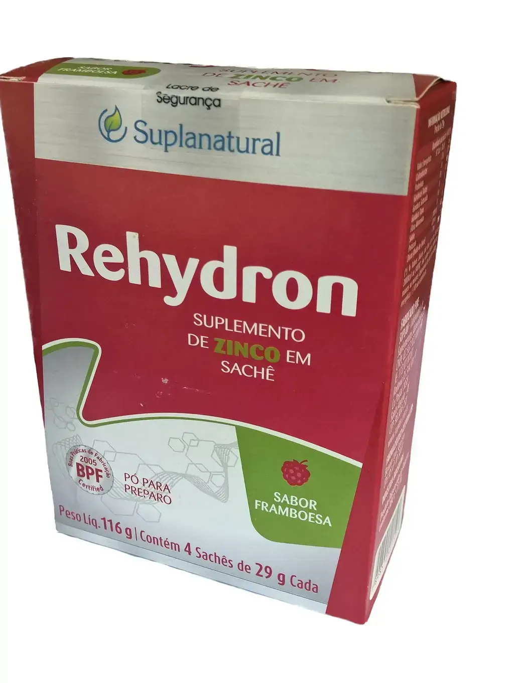 Rehydrion Zinco Sabor Framboesa C/4