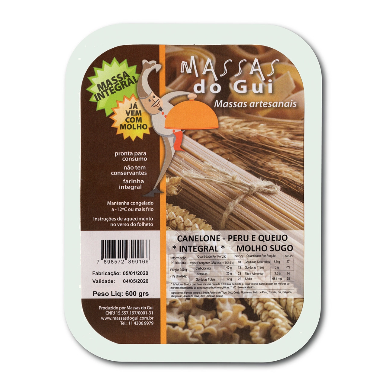 Caneloni Int Peru Qjo Sugo M.do Gui 600g