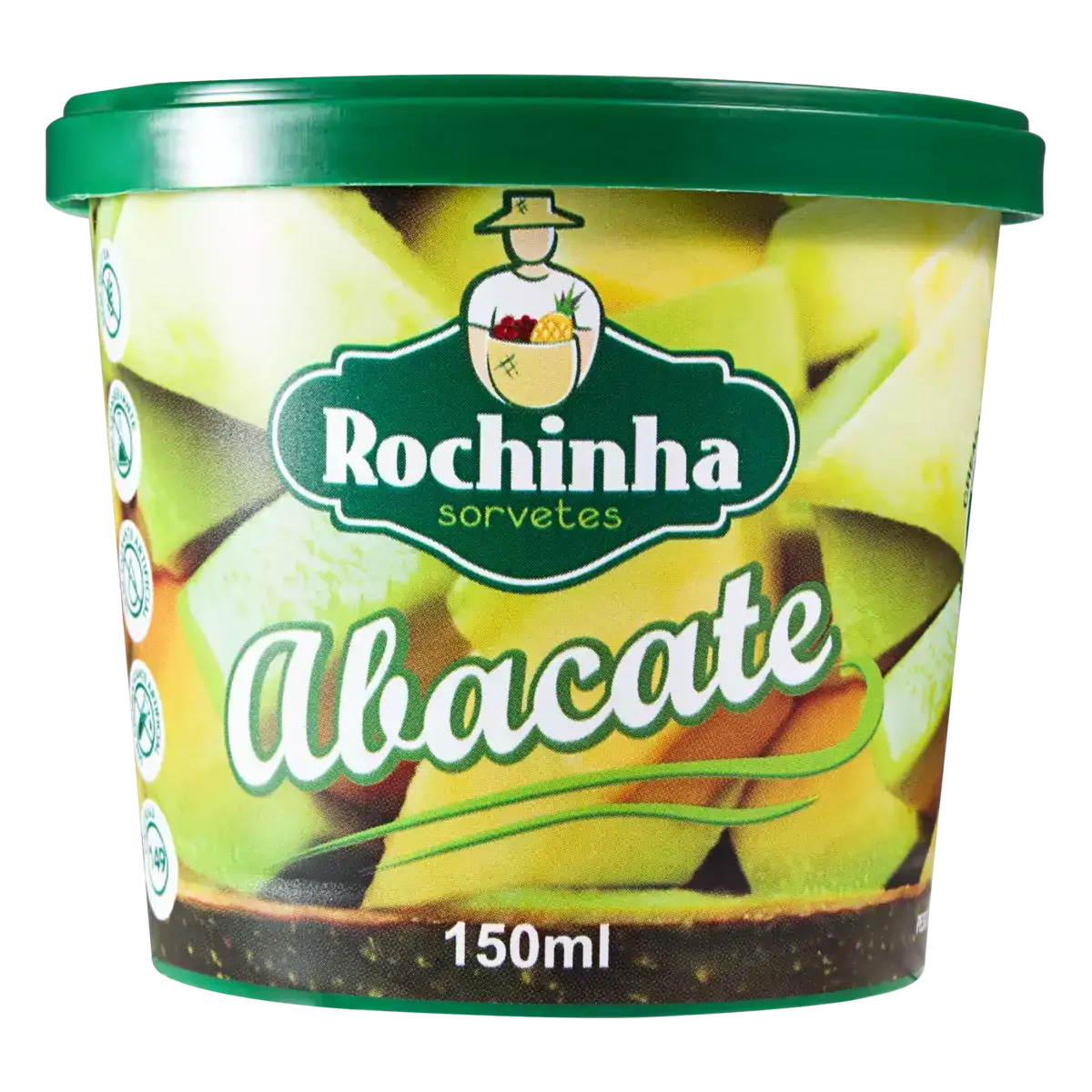 Sorvete Abacate Zero Gorduras Trans Rochinha Sorvetes Pote 150ml