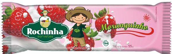 Picolé Moranguinho Rochinha Sorvetes Pacote 55g